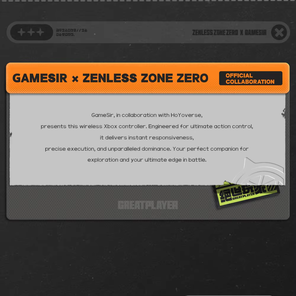 Manette sans fil GameSir G7 Pro Zenless Zone Zero /blanc / noir pour Xbox Series X | S