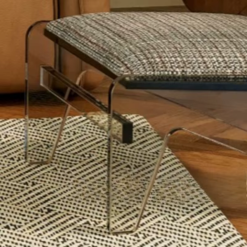 Fauteuils de salon vintage, chaises de balcon, chaises de salon confortables de style français, chaises uniques en acrylique, mobilier de style Mid-Century