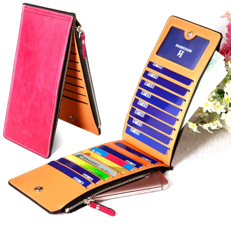 Porte-cartes de banque, de téléphone et de crédit pour hommes et femmes, étui de protection, portefeuille, sac à main, pochette, porte-monnaie