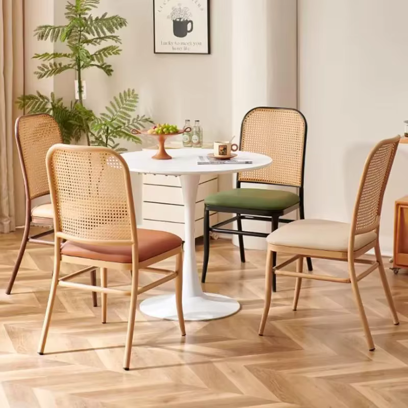 Chaises de salle à manger rustiques en rotin, design unique et tendance, style vintage, chaise individuelle pour ordinateur, mobilier de cuisine et de bureau, ameublement domestique essuyable