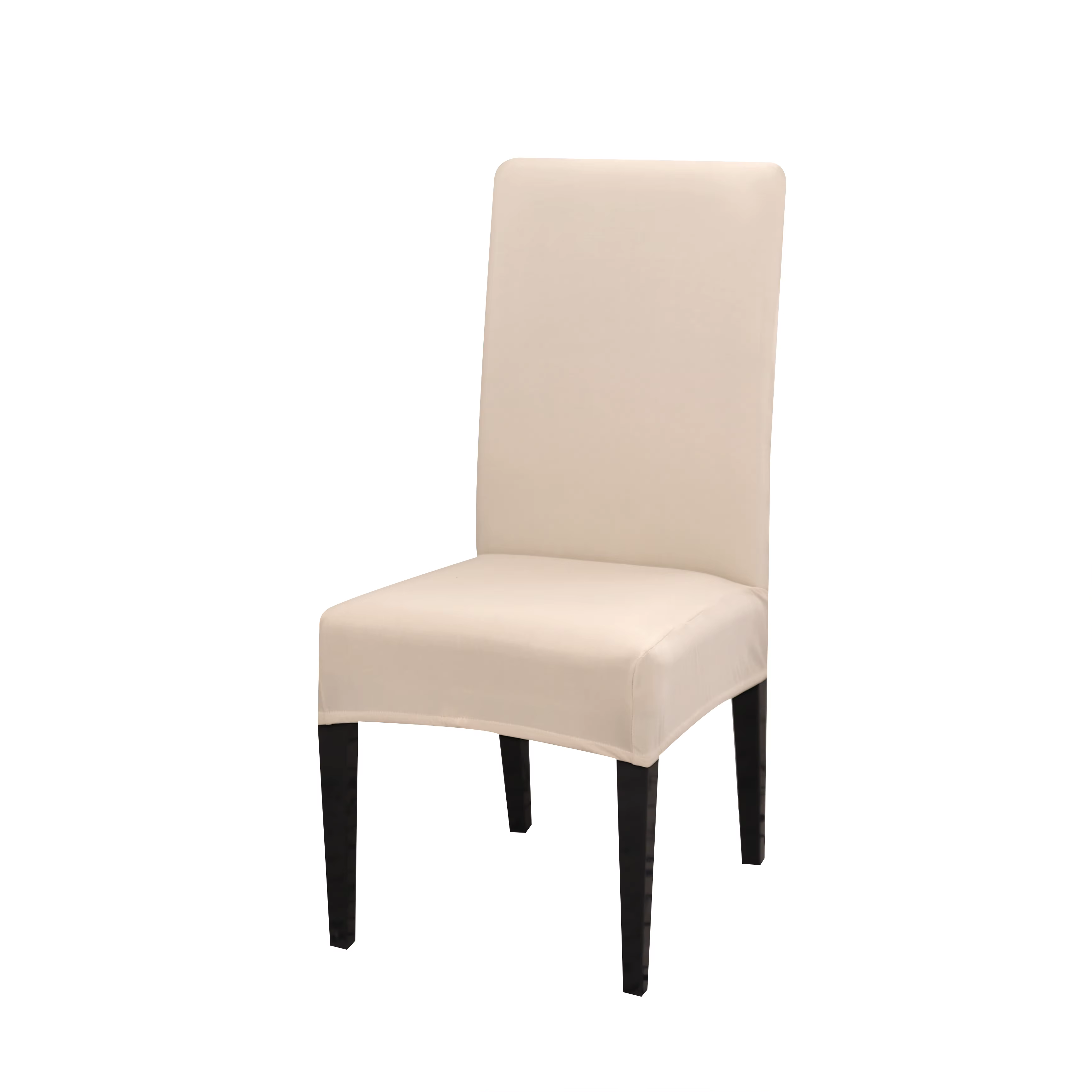 Housse de chaise de couleur unie, en Spandex, extensible, élastique, blanche, pour salle à manger, cuisine, Banquet de mariage, hôtel