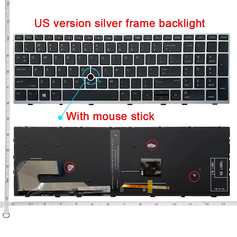 Nouveau clavier d'ordinateur portable américain pour HP EliteBook 750 G5/750 G6/755 G5/755 G6/850 G5/850 G6/855 G5/855 G6 Zbook 15U G5/G6
