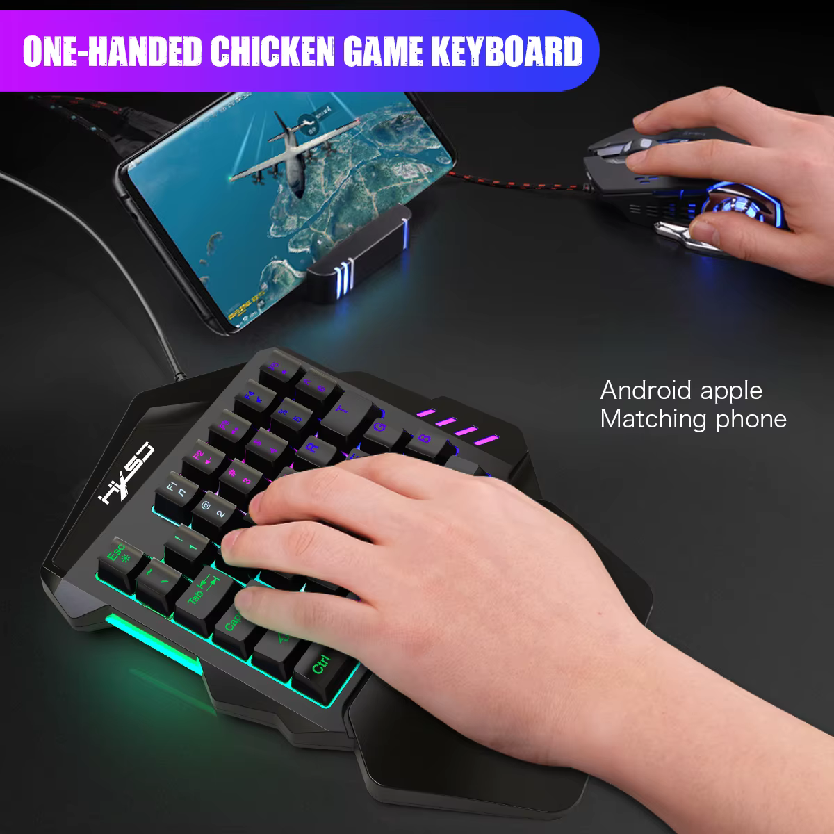 Clavier de jeu ergonomique à une main