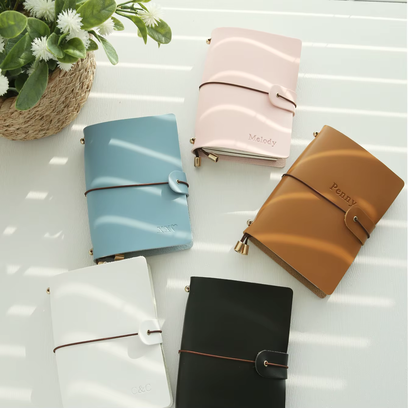 Porte-passeport en cuir personnalisé avec nom gravé, carnet créatif A7, porte-cartes, bloc-notes de voyage portable, cadeau