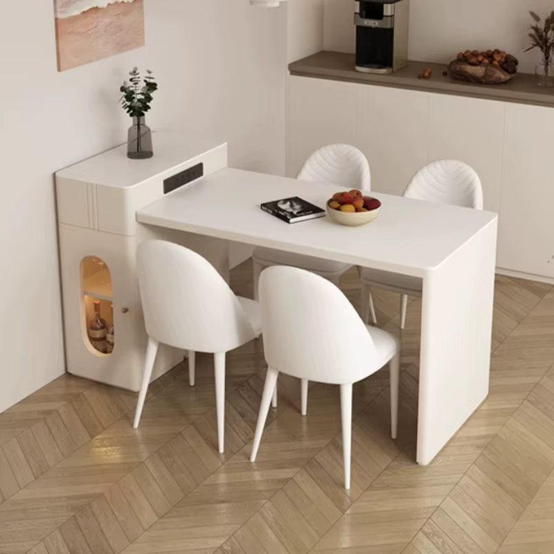 Tables de salle à manger de luxe extensibles avec chaises, meubles modernes pour salon et îlots de cuisine