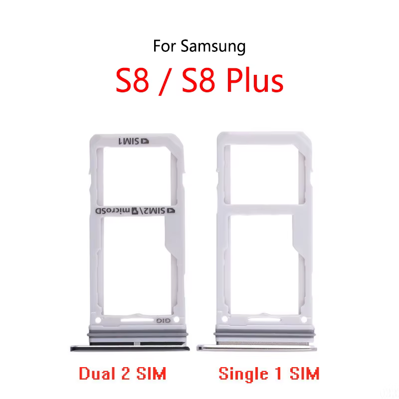 Nouveau support double carte SIM pour Samsung Galaxy S8 G950 G950F / S8 Plus G955 G955F – Lecteur de carte SIM