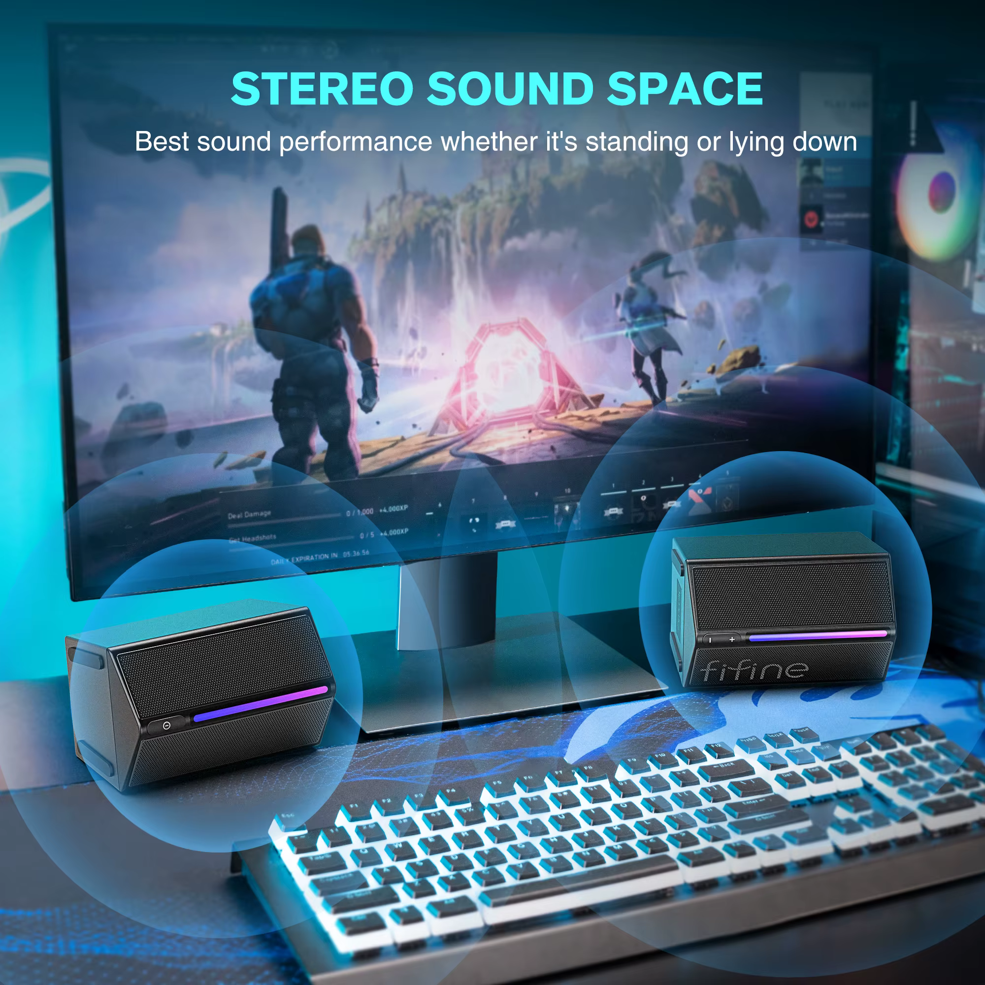 FIFINE – boîte de son de jeu avec son Surround stéréo