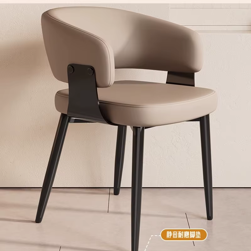 Chaises de salle à manger minimalistes contemporaines italiennes, tabouret de luxe moderne en velours avec pieds en bois pour salle à manger