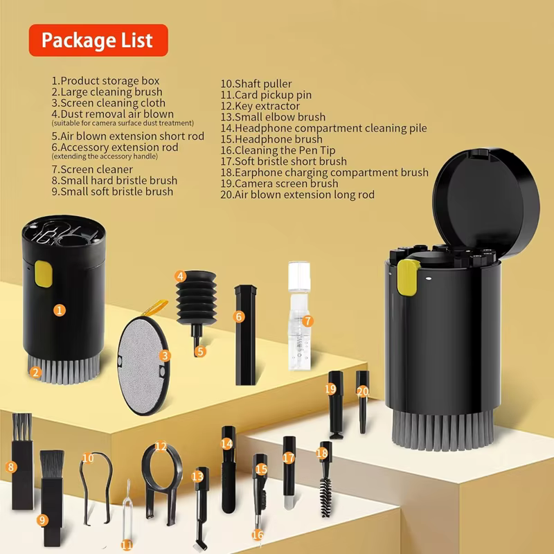 Kit de nettoyage 20-en-1 pour clavier d'ordinateur portable
