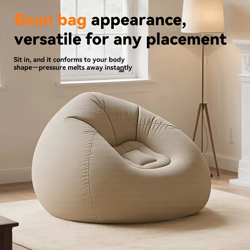 Chaise longue gonflable d'extérieur - Polypropylène durable avec pompe à air, pliable, gonflage rapide, siège confortable pour patios et plages