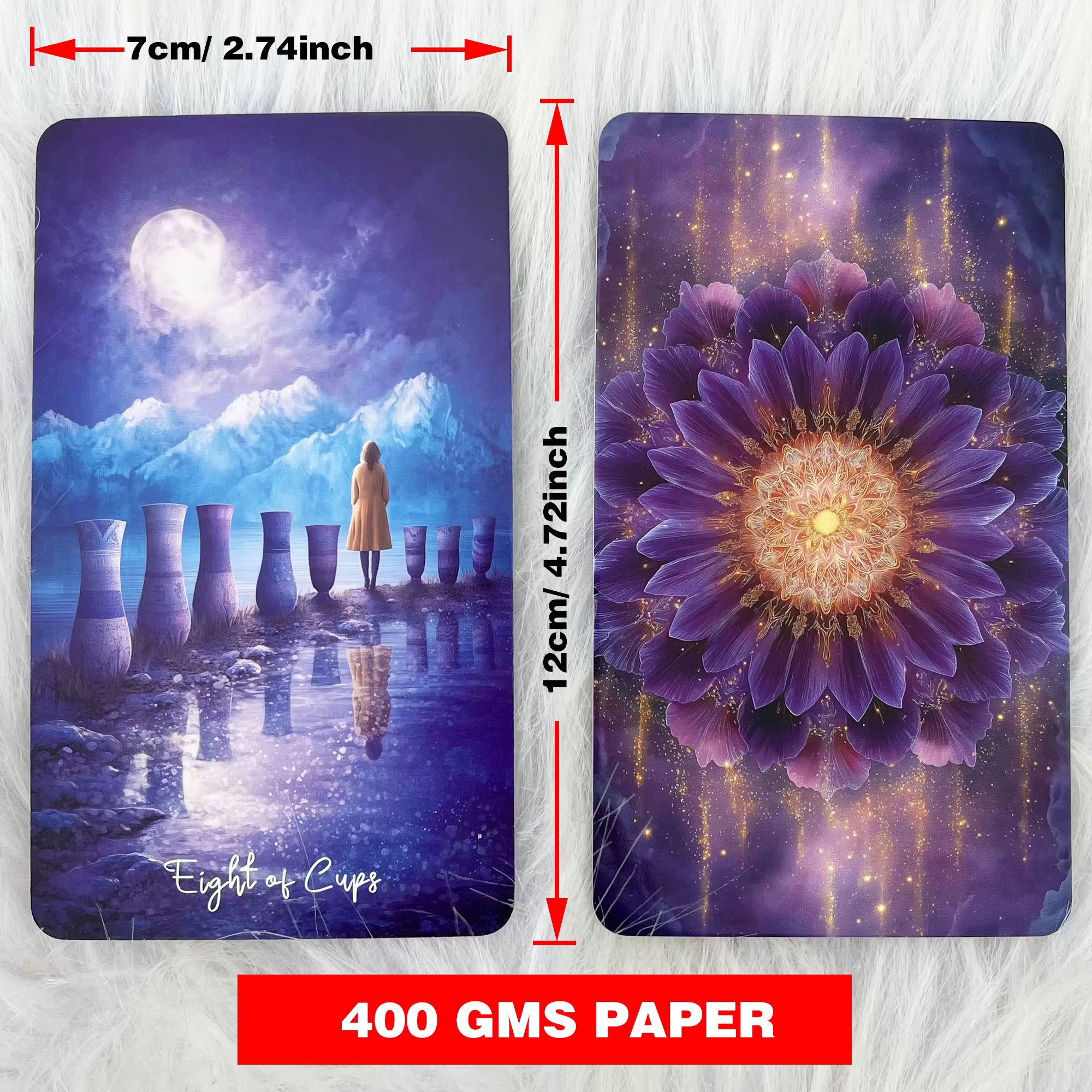 78 cartes de tarot originales avec guide, The Violet Veil, Dreamy Purple, Destiny Divination, jeux de cartes, 12*7cm, 14+