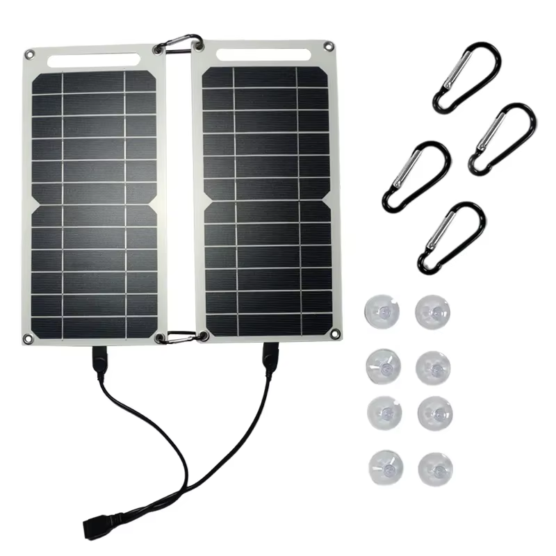 Panneau solaire portable 25-35W. Imperméable, pour la randonnée/camping en plein air. Banque de charge USB pour téléphone portable et chargeur de batterie.