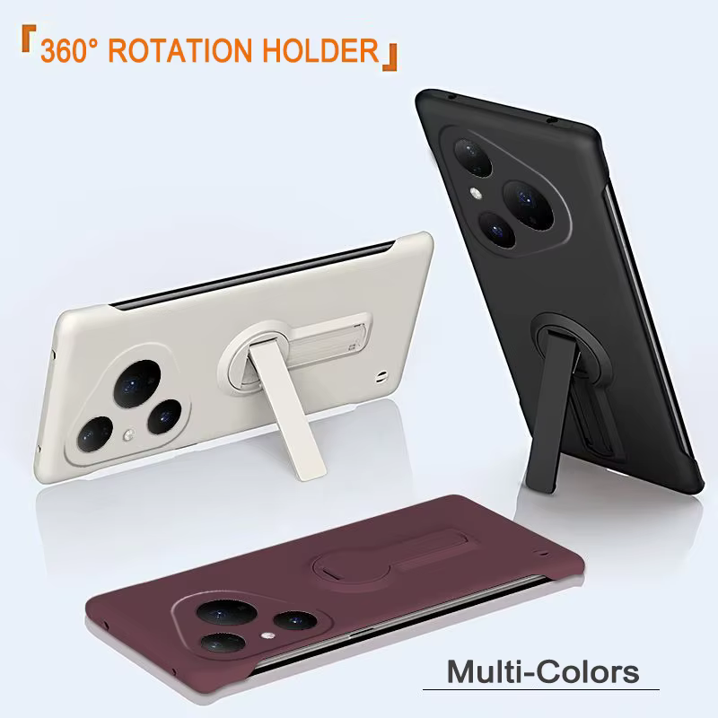 Coque de téléphone pour Huawei Pura 80 70 Ultra P60 P50 P40 P30 Pro, housse fine PC sans cadre, support rotatif, antichoc