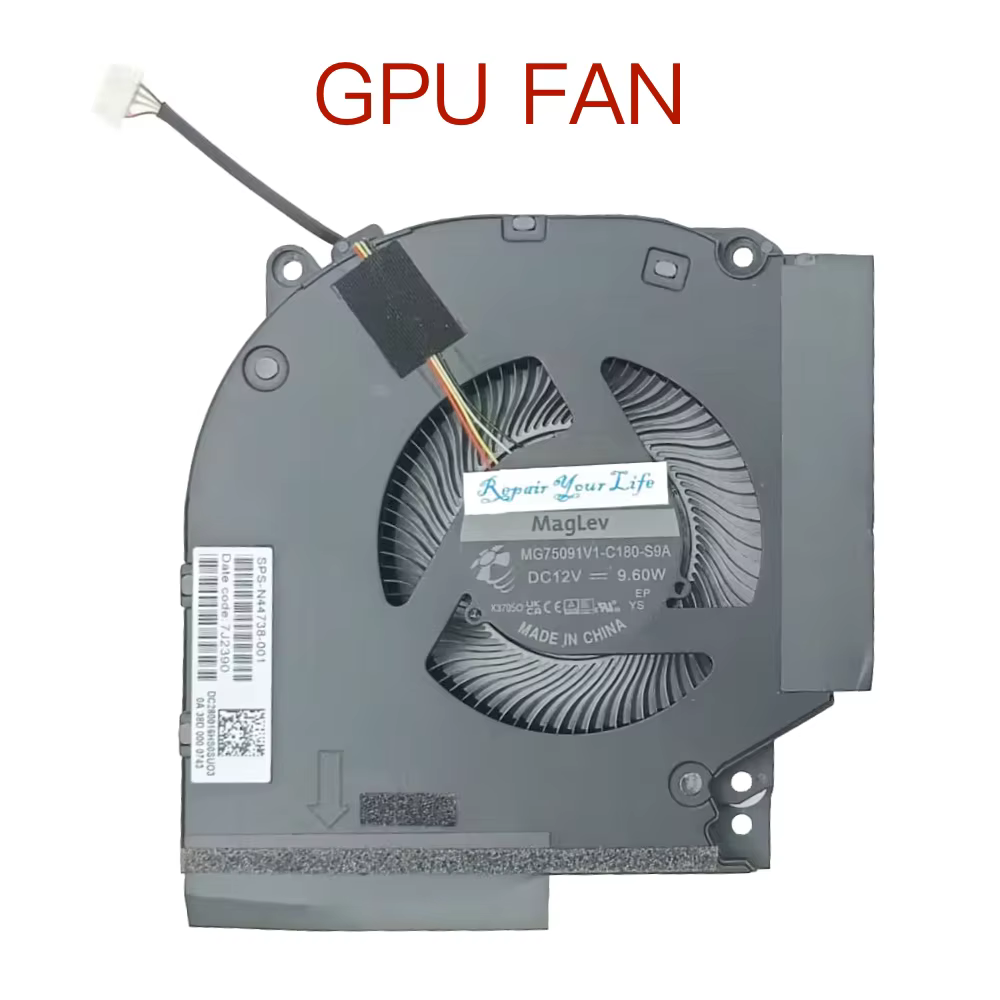 Ventilateur de refroidissement CPU GPU pour ordinateur portable de jeu HP Victus 16-R TPN C169 N44738 001