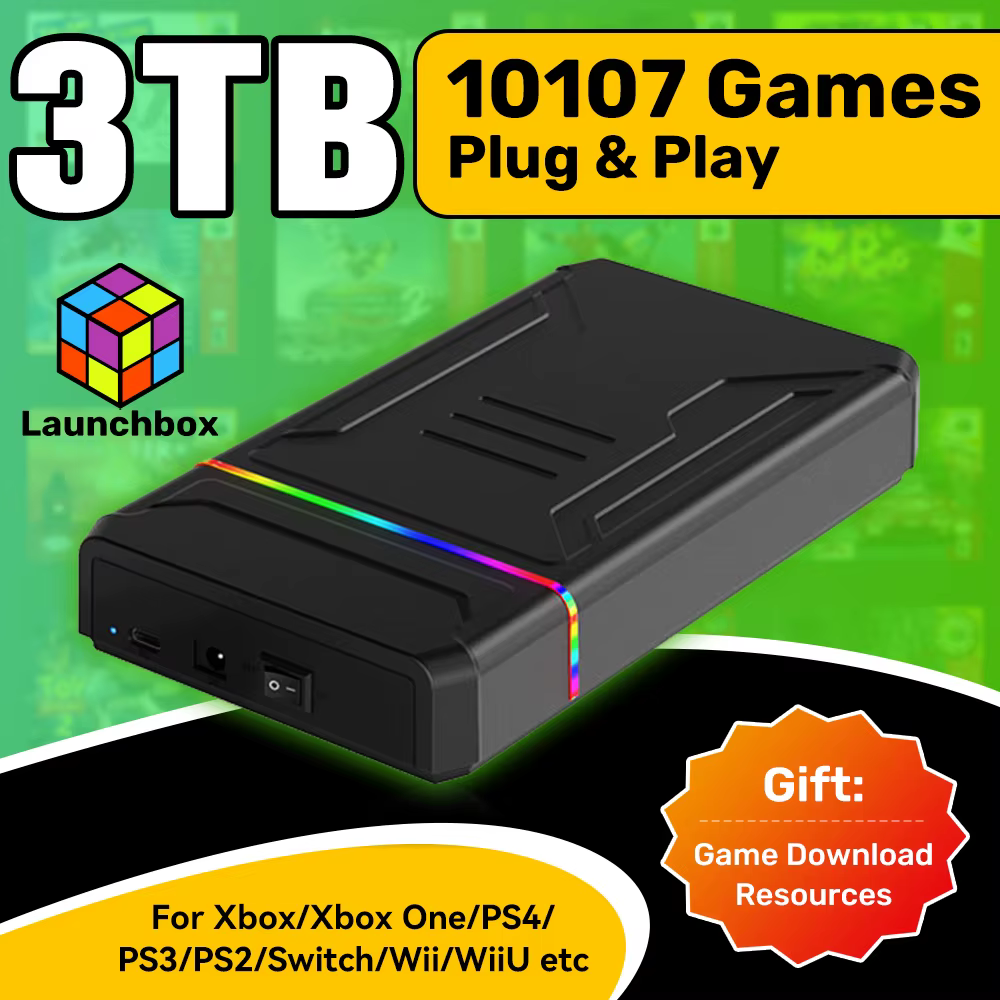 Console de jeu rétro HDD Launchbox OS 3T