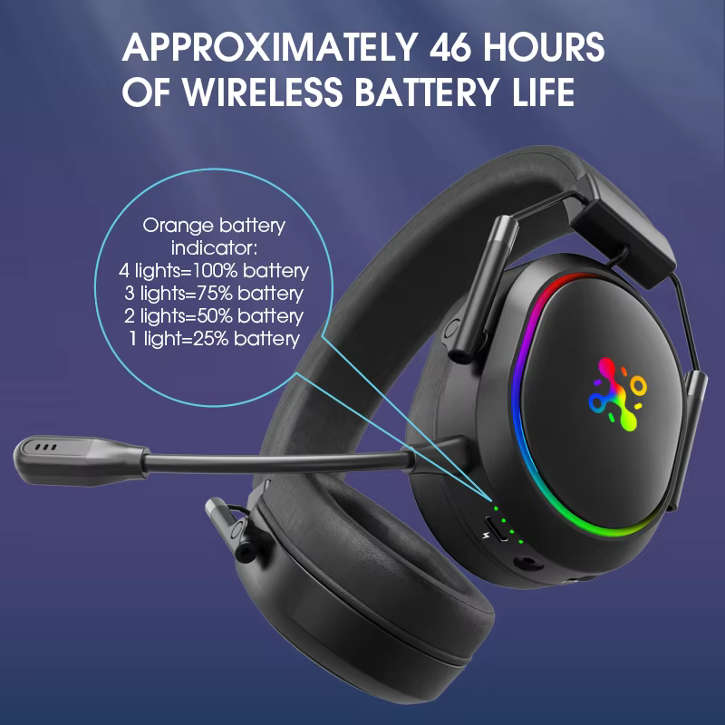 LDON casque de jeu sans fil pour PS5 PS4 Bluetooth 2.4GHz