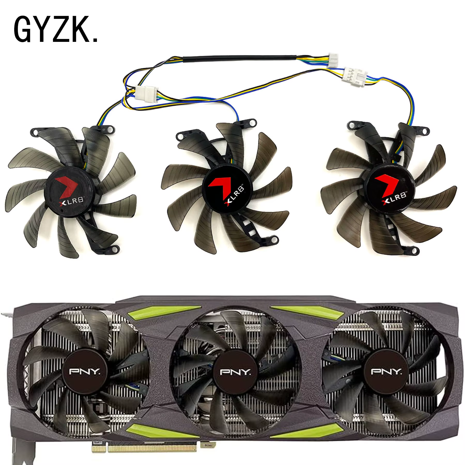 Nouveau pour PNY GeForce RTX3070ti 3080 3080ti 3090 XLR8 UStore ISING EPIC-X RGB Triple Ventilateur OC Fouling Carte