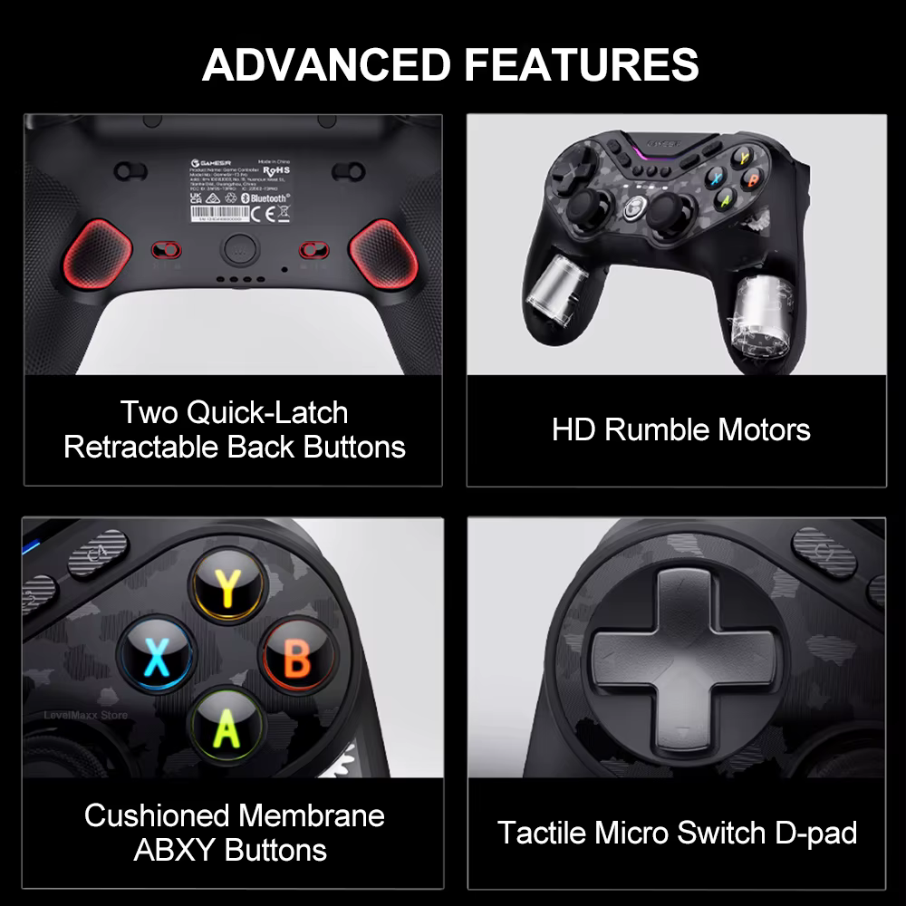 Tarantula Pro T3 Pro contrôleur de jeu sans fil avec Gamesir mag-res TMR bâtons effet d'éclairage rvb pour Switch PC IOS