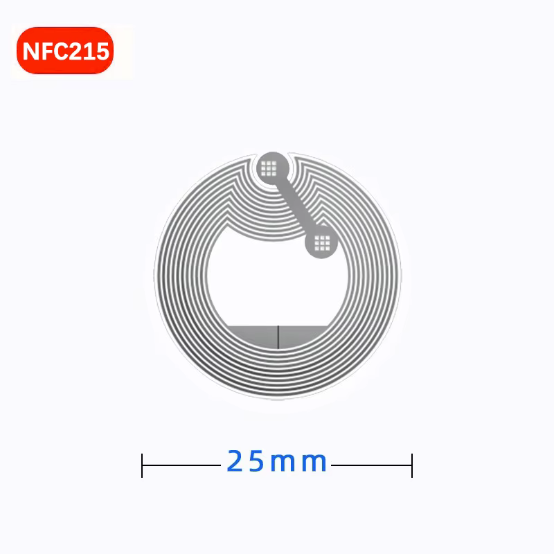 Étiquette électronique NFC 215 pour téléphone portable, carte blanche NFC, carte ronde Ntag, carte de jeu, commande rapide, mur musical, détection tactile, 50 pièces