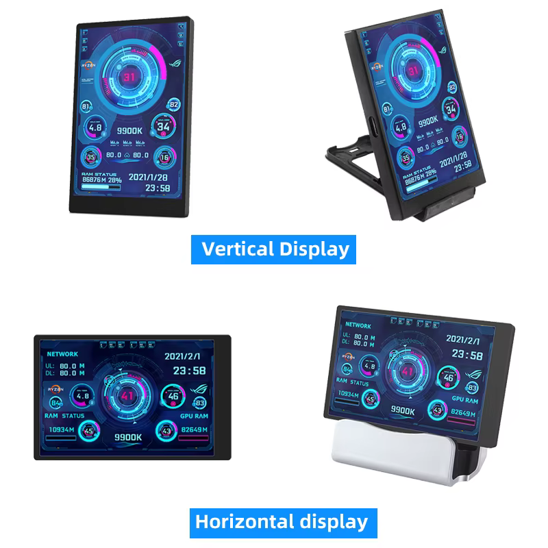 Écran secondaire de type C de 3.5 pouces pour ordinateur CPU RAM GPU HDD moniteur 320*480 IPS LCD ISB affichage logiciel TURZX NO AIDA64