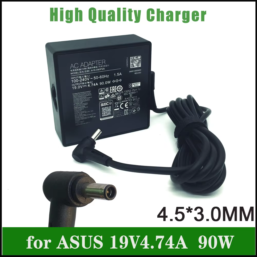 Group chargeur d'ordinateur portable adaptateur secteur pour ASUS A19-090P2A X1603Z 19V 4.74A 90W câble d'alimentation