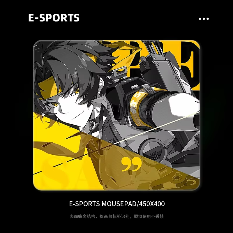 Tapis de souris de jeu Zenless Zone Zero Glass – Surface photovoltaïque épaisse améliorée pour l'eSports et le bureau