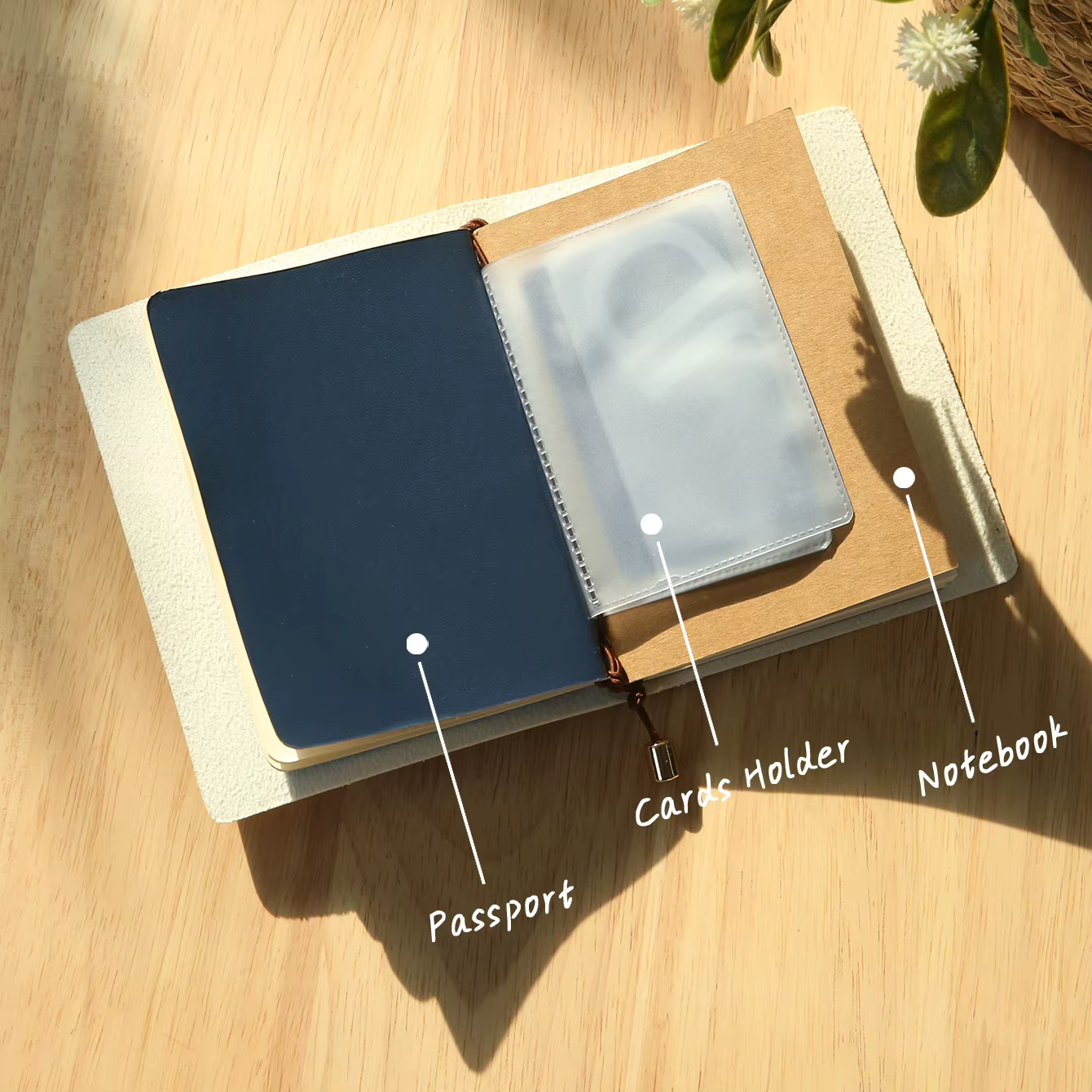 Porte-passeport en cuir personnalisé avec nom gravé, carnet créatif A7, porte-cartes, bloc-notes de voyage portable, cadeau