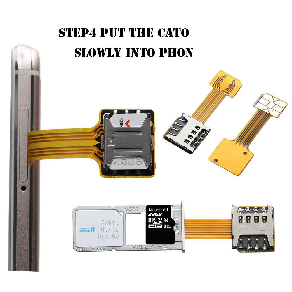 Pratique TF bricolage hybride Sim Slot Nano Cato pour Micro SD Extender double adaptateur de carte SIM