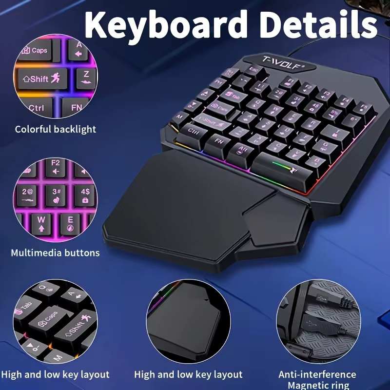 Ensemble clavier et souris de jeu 2 in1TF900