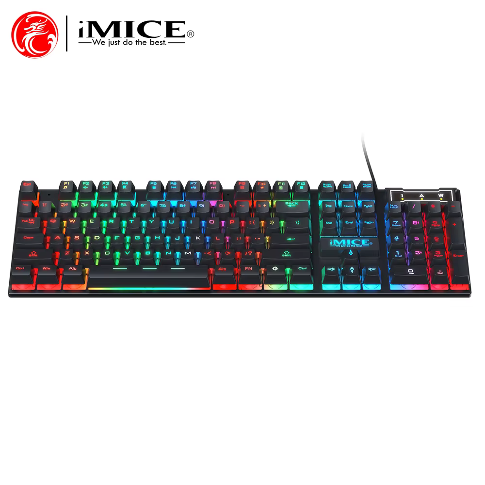 Ensemble clavier et souris ergonomiques filaires rétroéclairés RGB