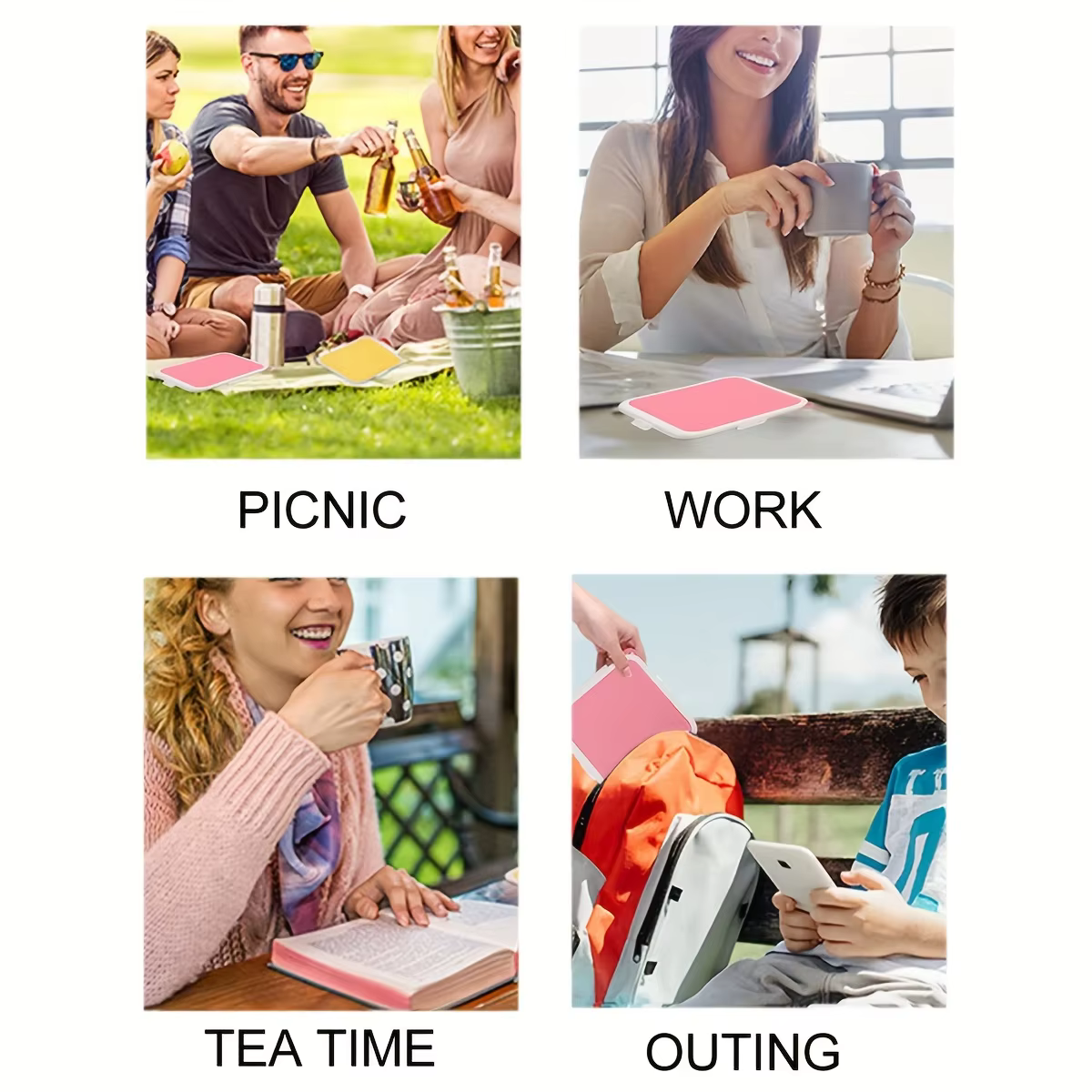 Conteneurs pour sandwichs, boîte de rangement pour sandwichs en Silicone pour déjeuner, voyage, encliquetable pour le stockage des fruits, des salades, des collations et des aliments