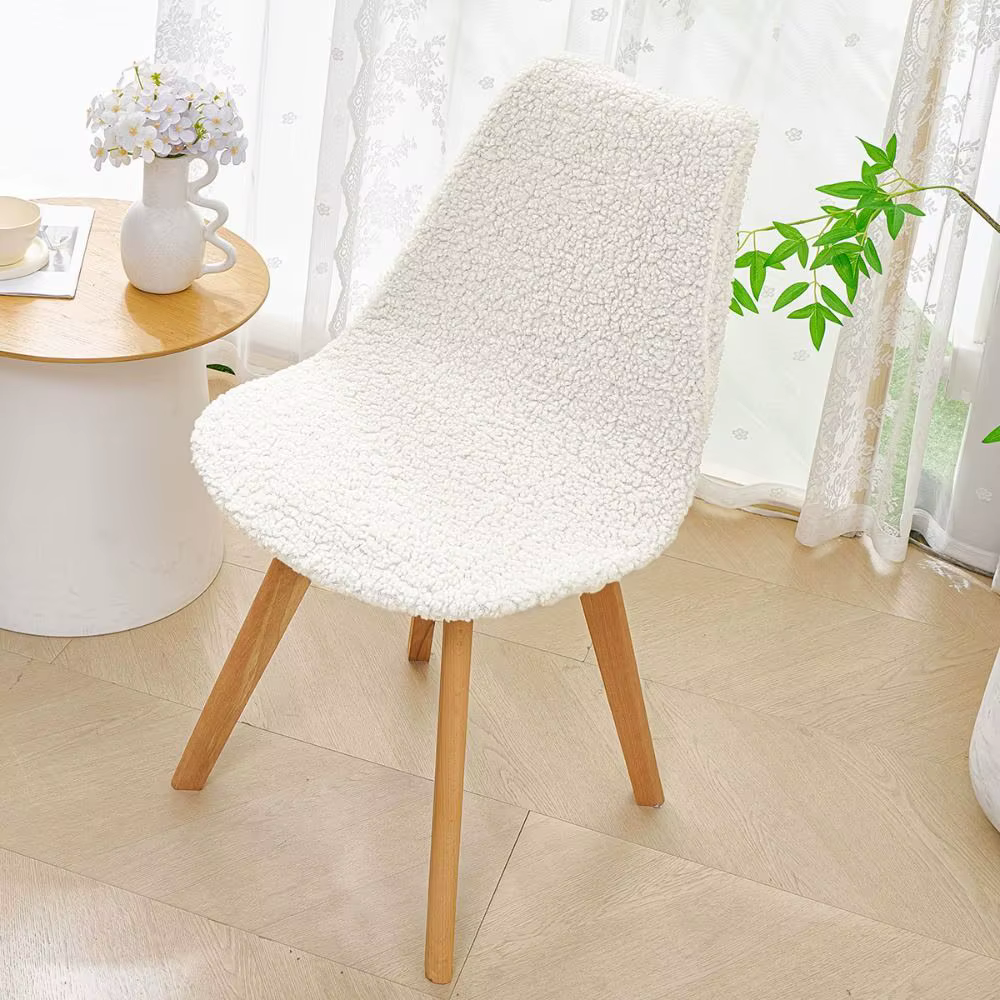 Housse de chaise de bar en tissu extensible, moderne et minimaliste, texture douce, antidérapante, amovible et lavable