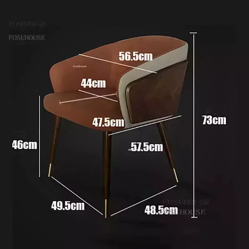 Chaises de salle à manger modernes de luxe, fauteuil à dossier en bois, chaise de salon minimaliste, meubles de salle à manger confortables