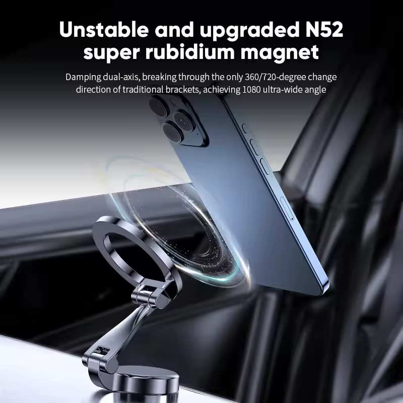 1080 Magsafe Support de téléphone de voiture pour véhicules Support Mobile pour la voiture Support de téléphone portable dans la voiture pour iPhone 16 15 Pro Max Plus