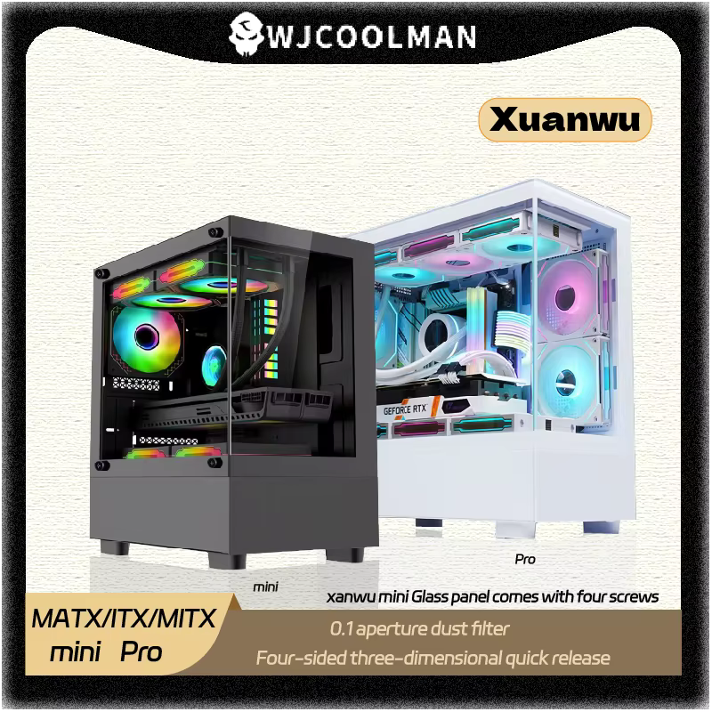 Boîtier PC WJCOOLMAN Xuanwu Mini/Pro M-ATX ITX 270 °