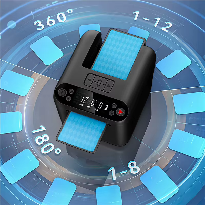 360 °   Machine automatique rotative de déclencheur de cartes, outil de déstockage de cartes à jouer de Poker, affichage OLCD, distributeur de cartes Intelligent 5000mAh