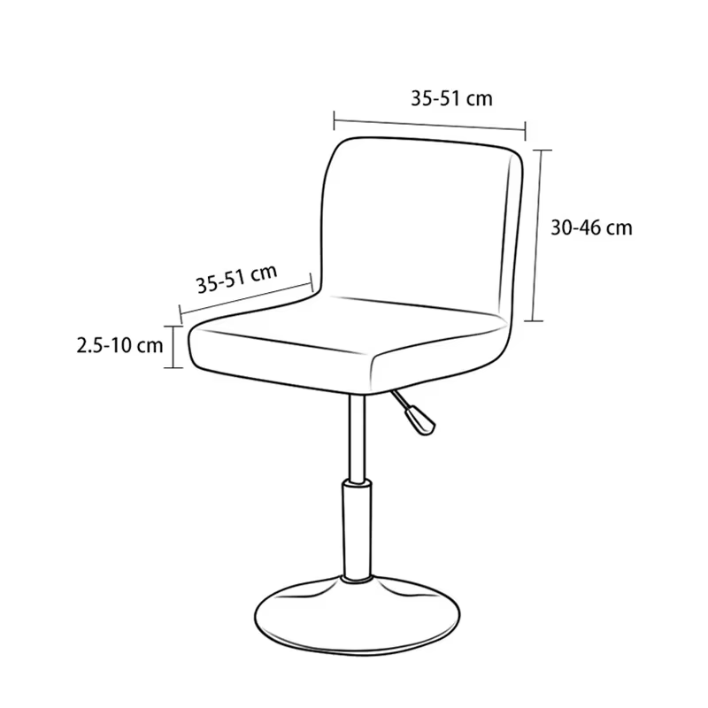 Housse de chaise de tabouret de Bar en velours épais, couleur unie, housses de chaise rotatives en peluche, en Spandex extensible, à dossier bas, pour siège de salle à manger, bleu