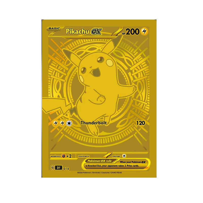Cartes Pokémon DIY : Série Faite Soi-Même Version Anglaise – Collection Anime avec Golden Umbreon, Pikachu, Blastoise Ex, Mew, Mewtwo Ex, Venusaur