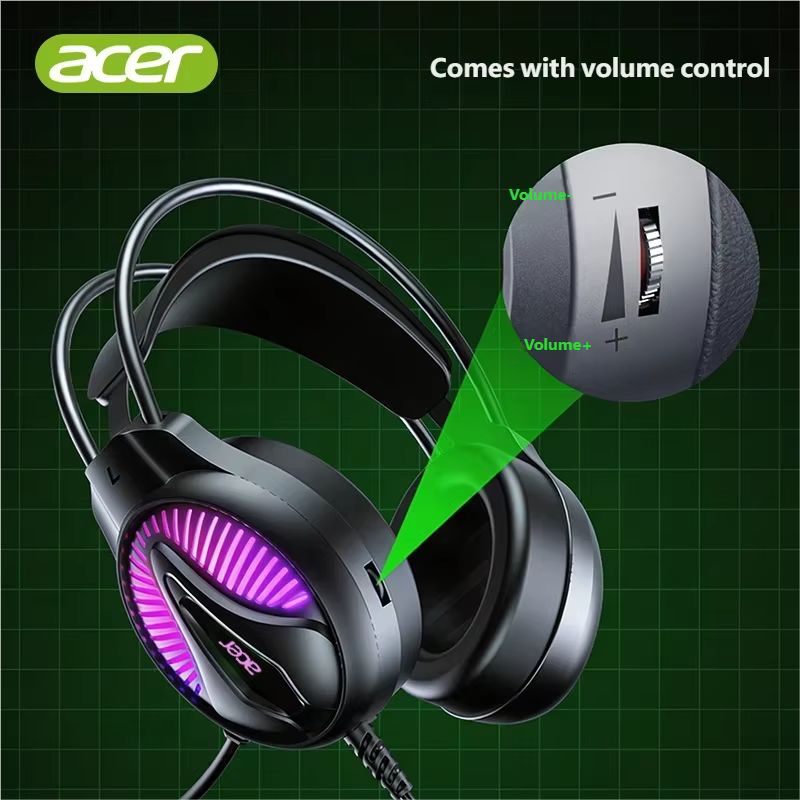 Casques filaires Acer pour joueurs avec micro