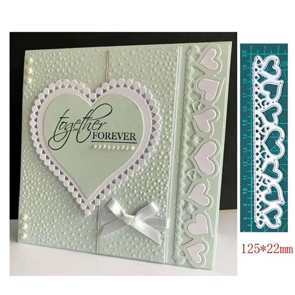 Matrices de découpe en métal coeur, carte de bricolage, décoration de journal intime de scrapbooking, modèle de gaufrage fait à la main