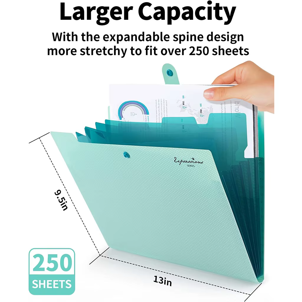 Dossier extensible, 5 dossiers de poche pour documents, organisateur de papier Portable pour fournitures scolaires et de bureau, format A4