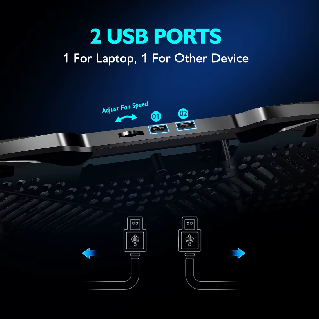 COOLCOLD Support de refroidissement pour ordinateur portable de 12 à 17 pouces