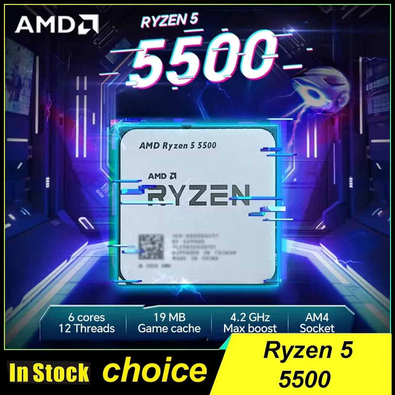 Processeur AMD Ryzen 5 5500 R5 5500 Socket AM4 économique