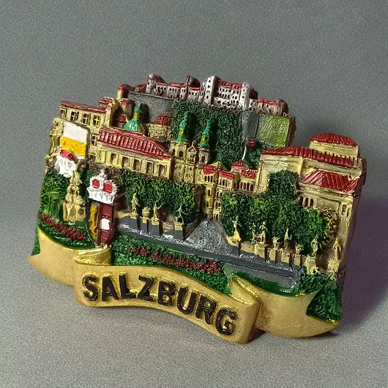 Aimants de réfrigérateur de Vienne pour l'Europe et l'Autriche, autocollants de réfrigérateur, souvenirs de tourisme de ville, décoration 3D faite à la main, cadeaux de collection