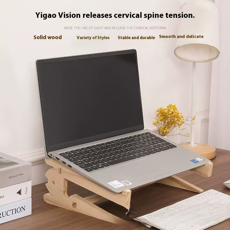 Support d'ordinateur portable en bois assemblé