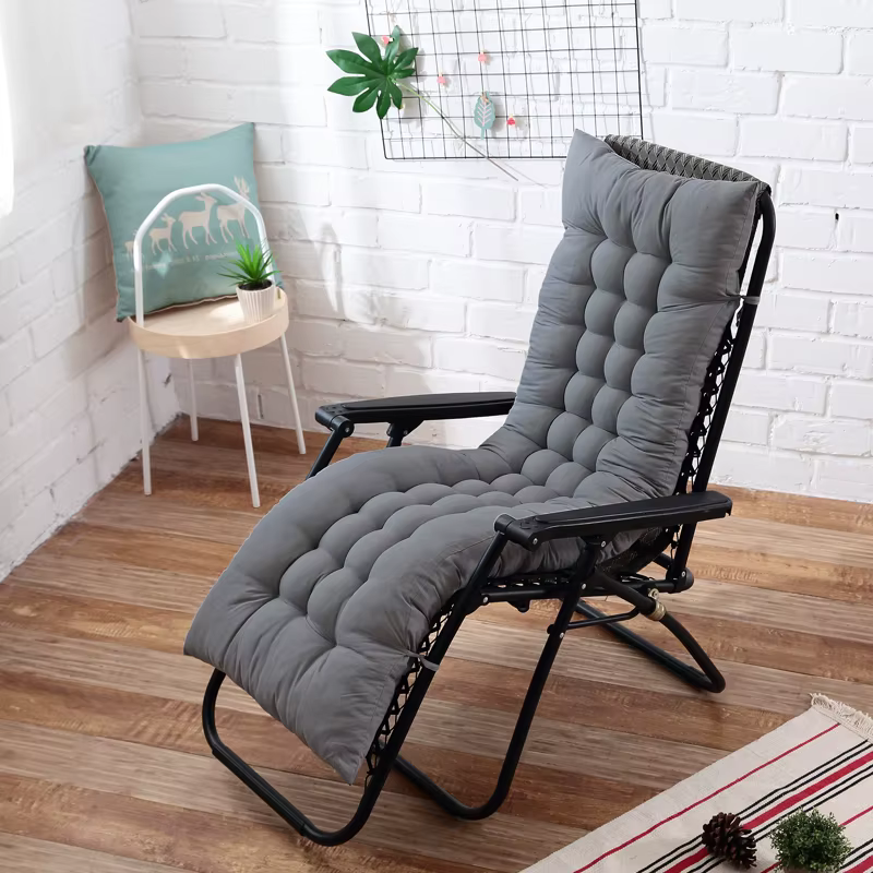 Coussin Long pour chaise inclinable, épais, pour siège de canapé, tapis de chaise longue de jardin