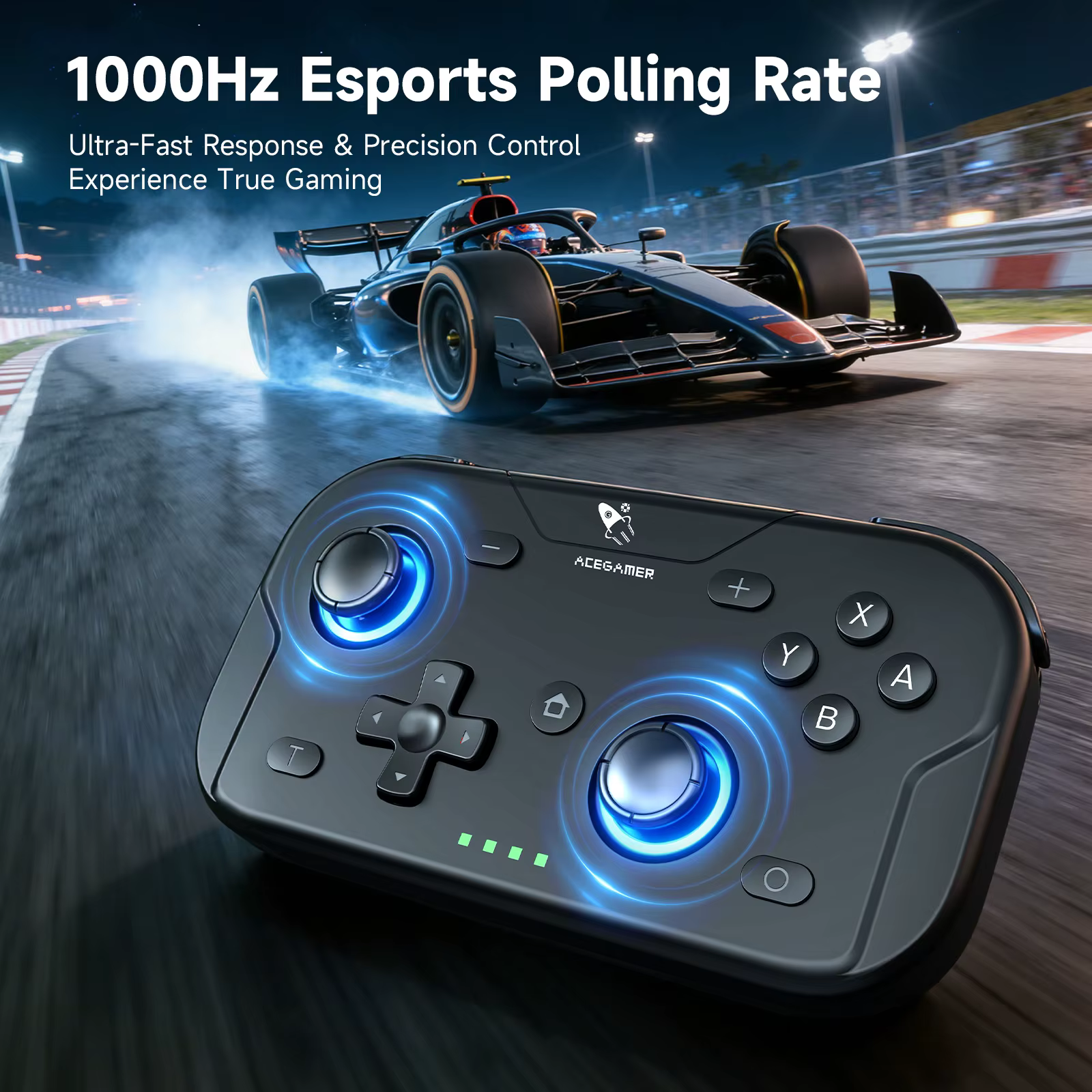 Contrôleur de jeu de poche manettes Hall portables 1000Hz manette de jeu Bluetooth pour