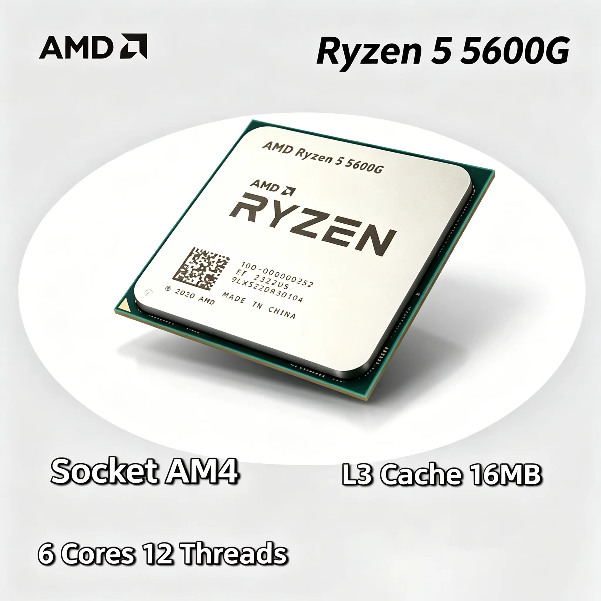 Processeur de jeu pour ordinateur de bureau AMD Ryzen5 R5 5600G