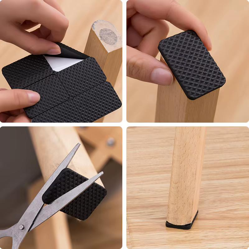 Coussinets en caoutchouc pour pieds de chaise, tapis antidérapant, amortisseur de pare-chocs, protection des pieds de Table auto-adhésive, matériel de protection du sol