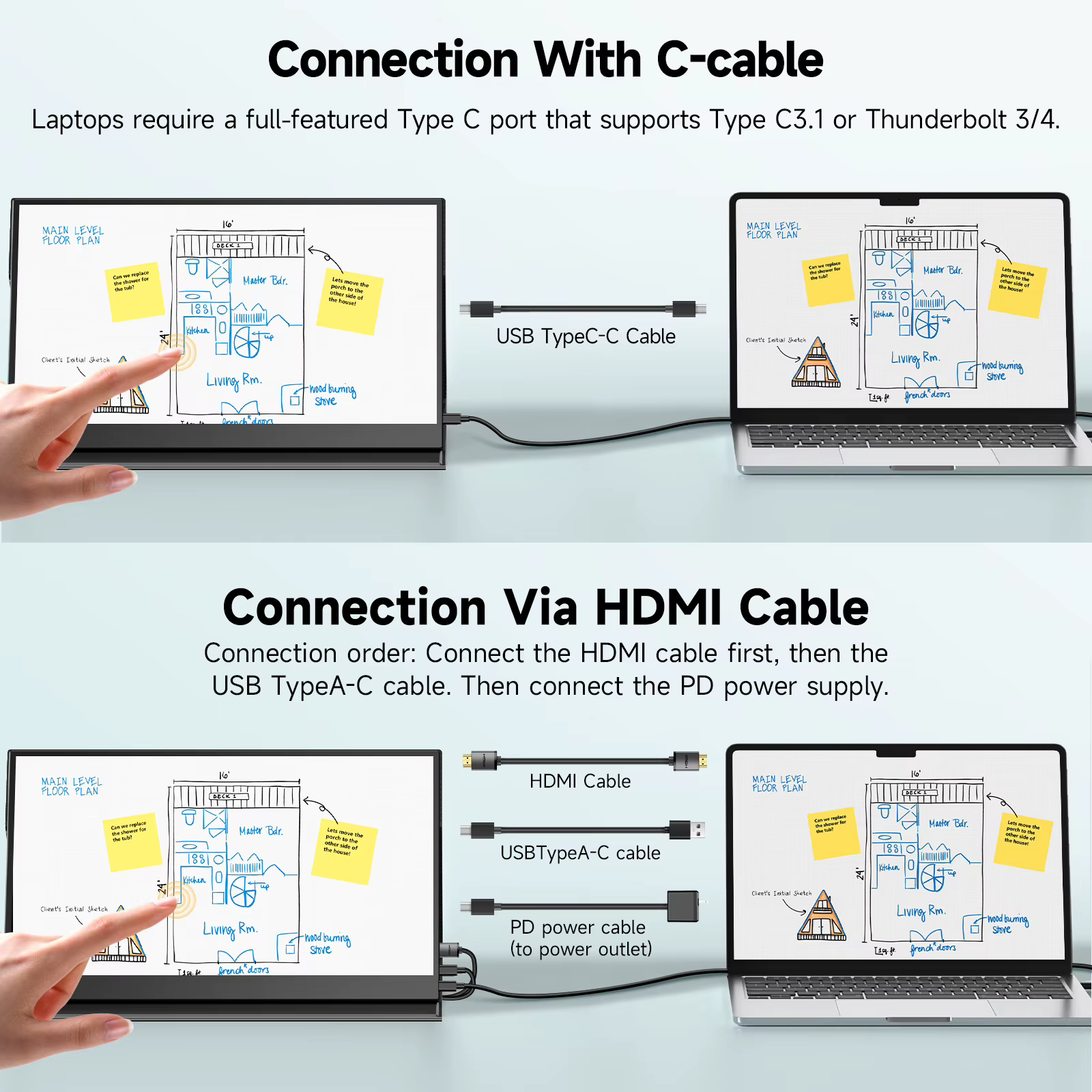 Écran tactile portable UPERFECT 15